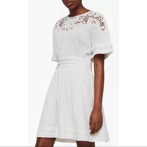 AllSaints Lise Broderie Detail Dress,White 6